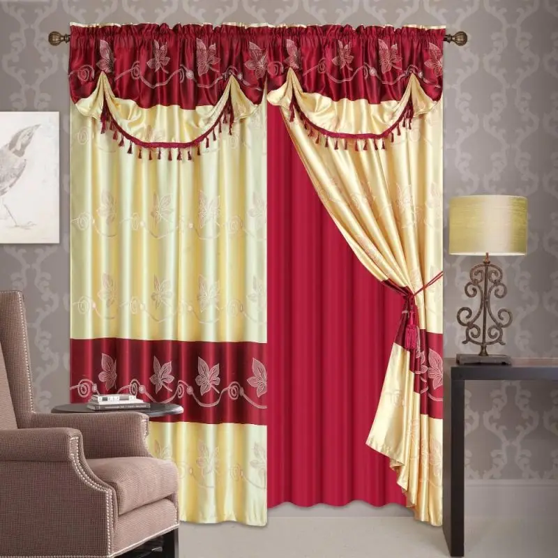 Single Jacquard Curtain Fabrics Turkey With Turkish Curtain Fabric Design for Salon