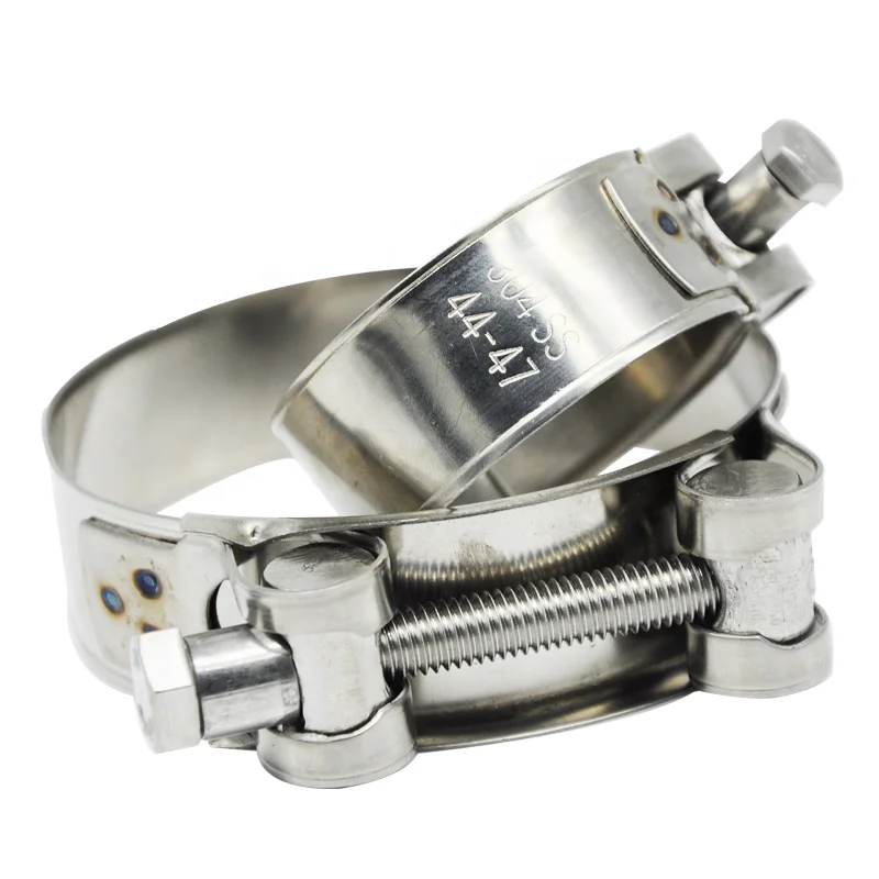 High quality 304 316 T bolt hose clamp pipe Stainless Steel Heavy Duty quick release hydraulic Hose Clamp