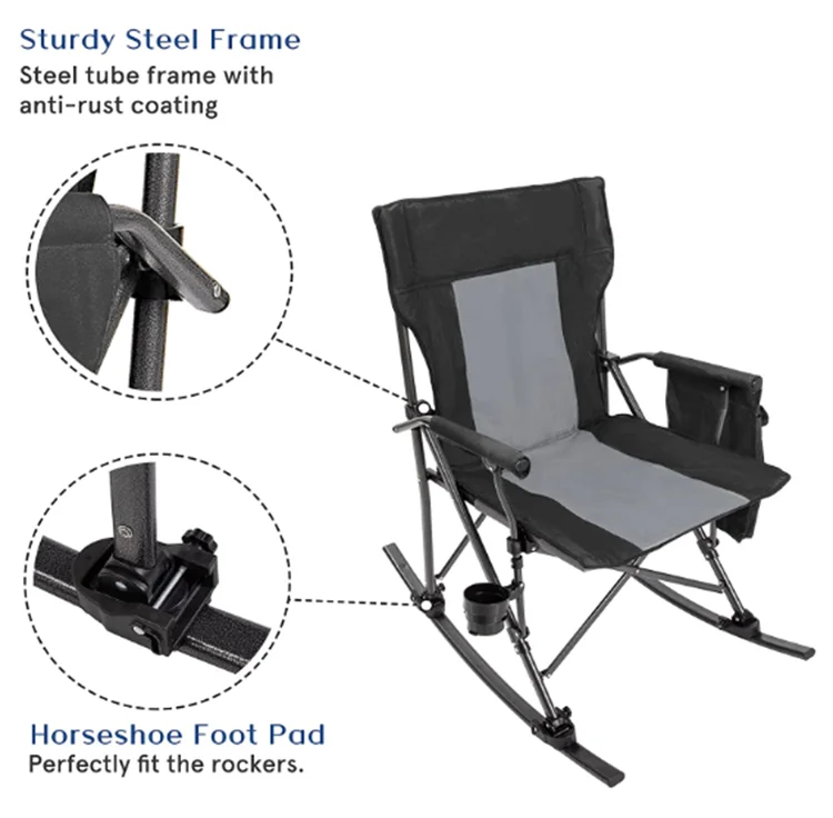 High Quality Oversized Outdoor Have Cup Holder And Storage Bag For Leisure Camping Picnic Chair