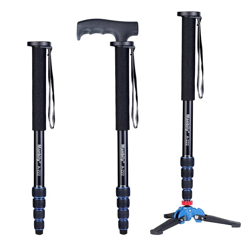 Manbily multifunctional monopod Trekking Pole Aluminum Alloy tripod camera monopod stand for dslr camera