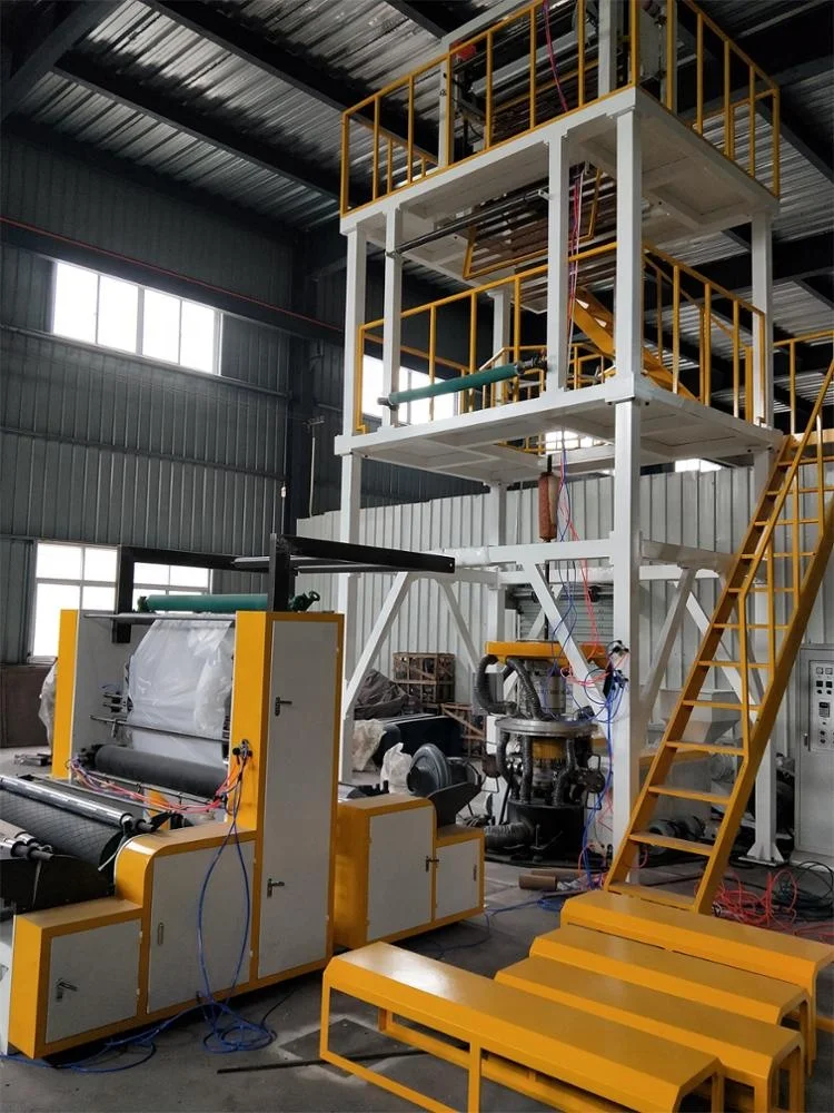 Машина для выдувания пленки aba 1200 мм, машина для выдувания пленки aba с 3 слоями, машина для совместной экструзии выдувной пленки