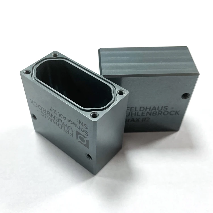 Precision machining grey anodized laser engraved CNC aluminum milling and drilling aluminum sensor box