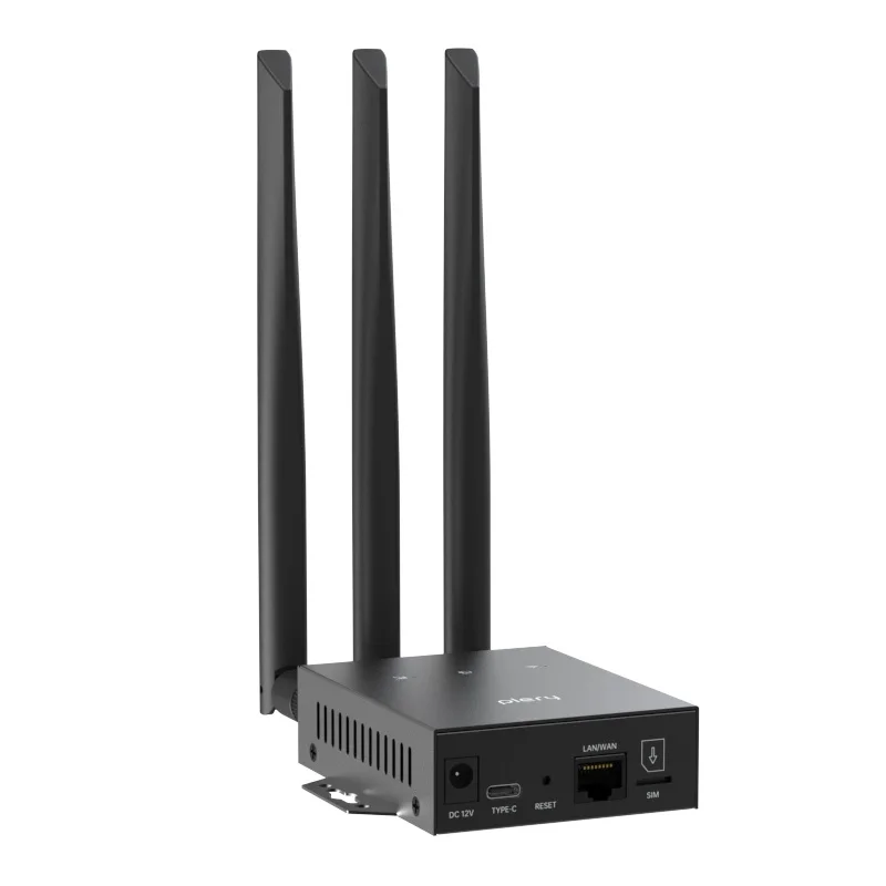 Plery R802 New Arrival in Durable Metal Box 4G LTE CAT4 WiFi6 Router with Detachable Antenna with Maximum Speed of 300Mbps