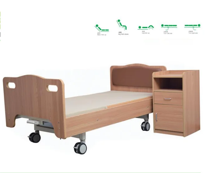 Comfortable Experience Elegant Wooden Nursing Care Bed Simple Hospital Bed Home Nursing Bed
