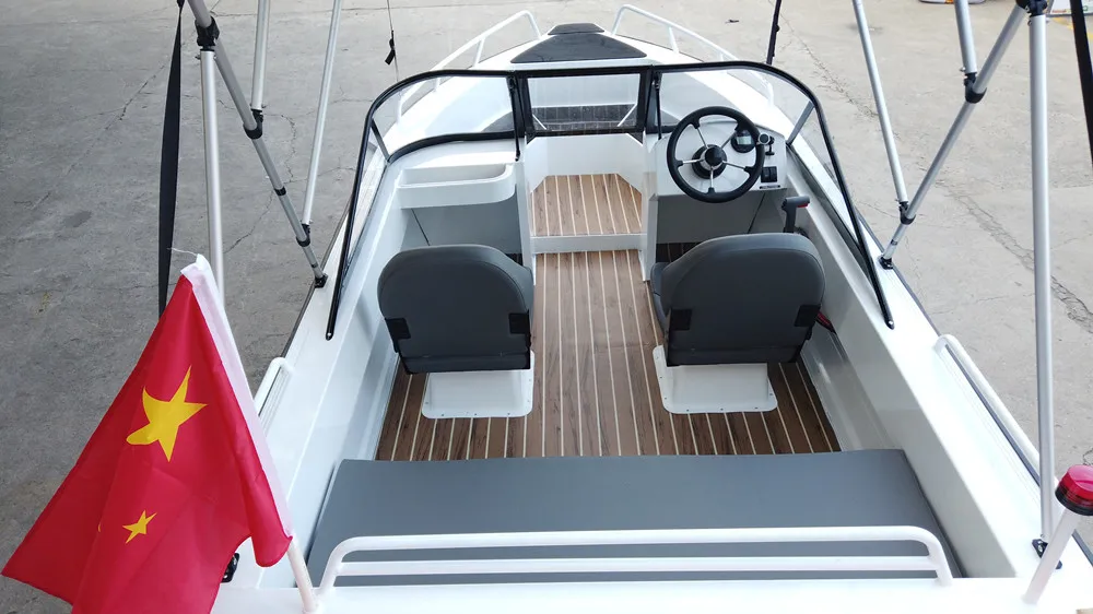 China hot sale 480 5-person fishing boat 4.8m customized aluminium fishing boats welded aluminium pontoon boat for sale