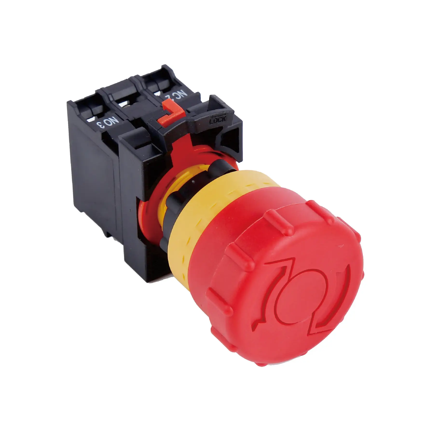 LYAN product 1NO1NC/2NO2NC/3NO3NC, momentary/latching, 22mm, IP65, plastic illuminated emergency stop switch, LYPC22-11TSB