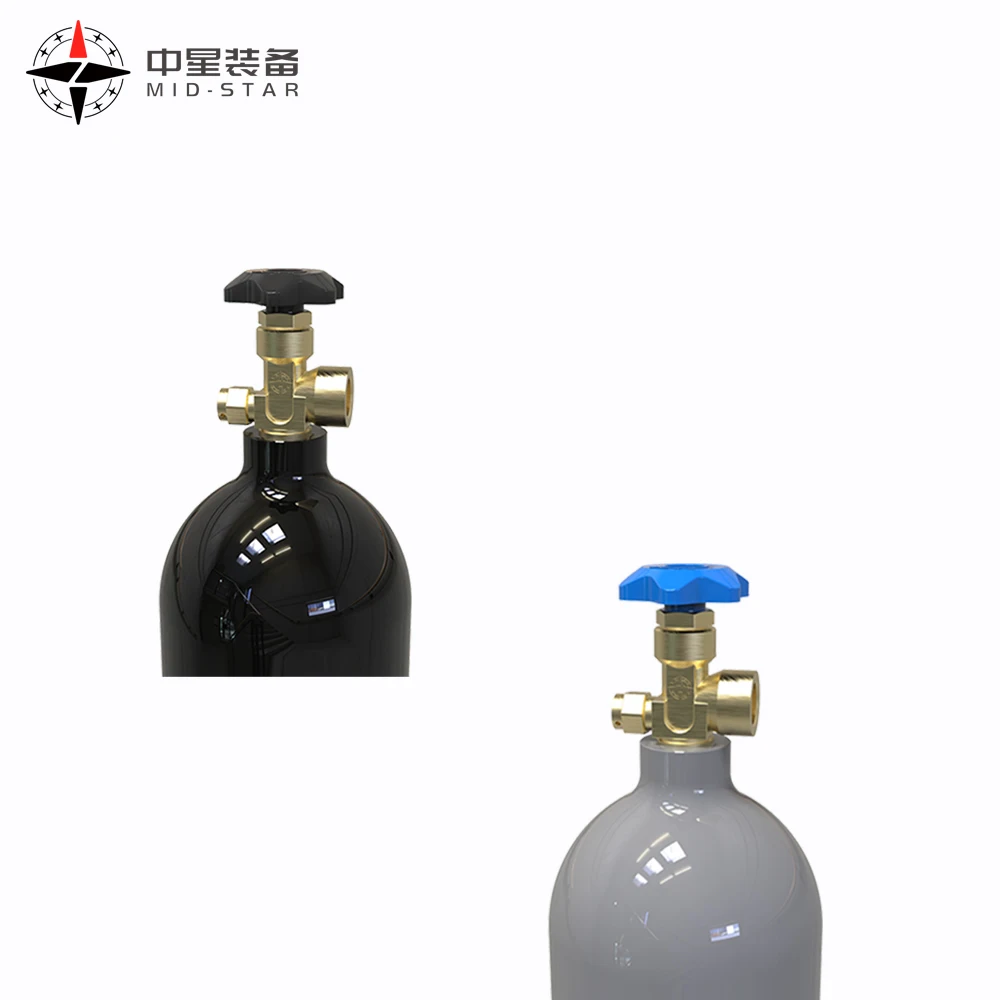 mini CO2 Tank- New Aluminum Cylinder with  Valve Series ISO7866 Standard  for He Helium hydrogen cylinder cartridges