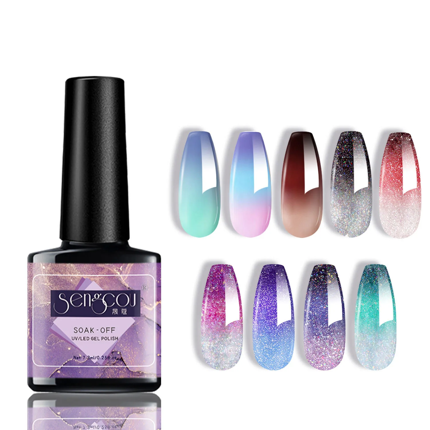 High Quality Cat Eye Gel Nail Polish Set Professional Nail Salon Products Cuticle Polish Nail Polish Temperature Change Glue