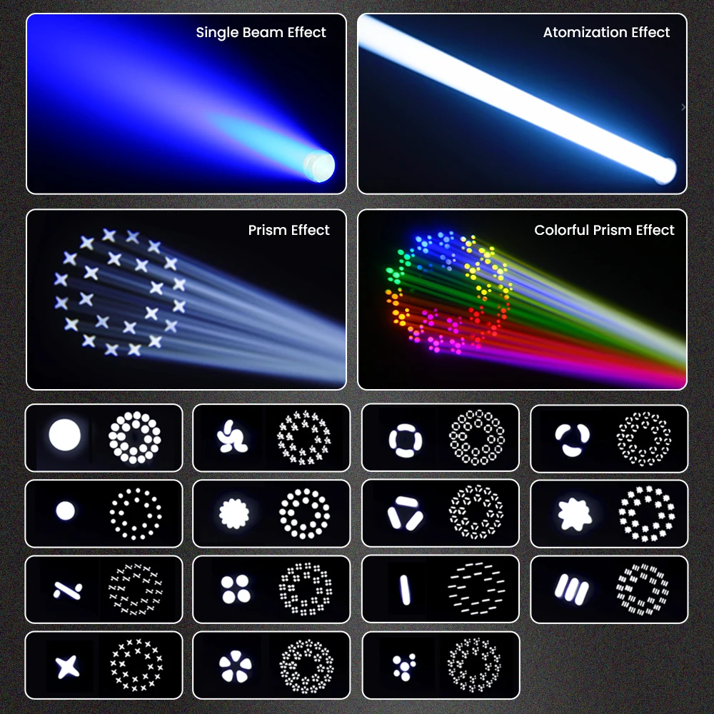 250W Sharpy Beam Cabeza Movil 24 Prisms Luces Discoteca DMX 7r Dj Stage Lights Beam Moving Head Light