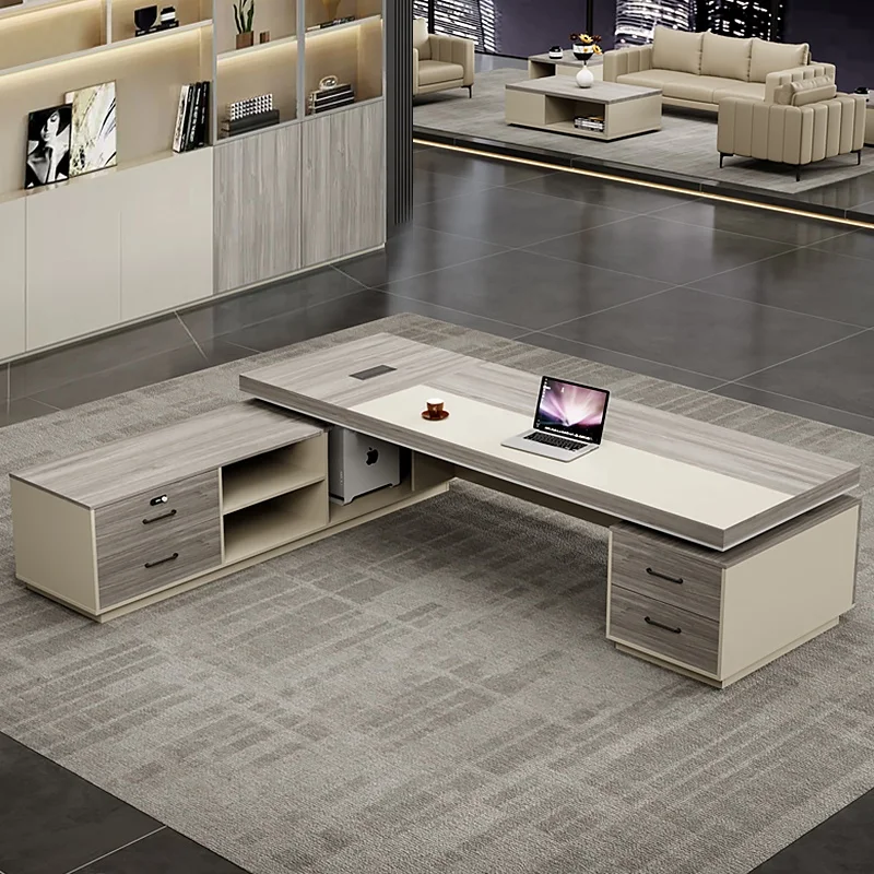luxury  MFC boss table manager executive office desk L shape office desk furniture