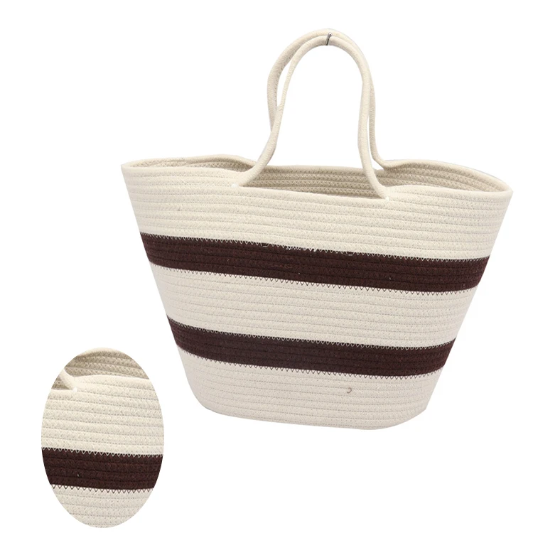 Kid Toy Basket Durable Large Cotton Rope Storage Basket Baby Laundry Basket