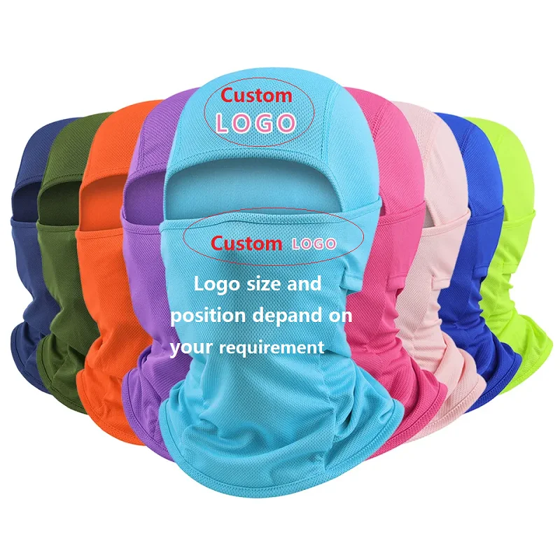 Low MOQ Custom LOGO Breathable Sun Protection Windproof 1 Hole Balaclava Ski Mask Tactical Full Face Mask For Cycling Motorcycle