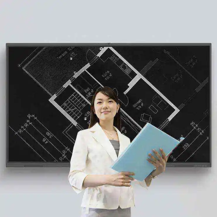 T-C275I 75Inch Hot Sale Dual System Teaching Electronic Whiteboard Digital Board Smart 4K Display ASANO All In One Touch Screen
