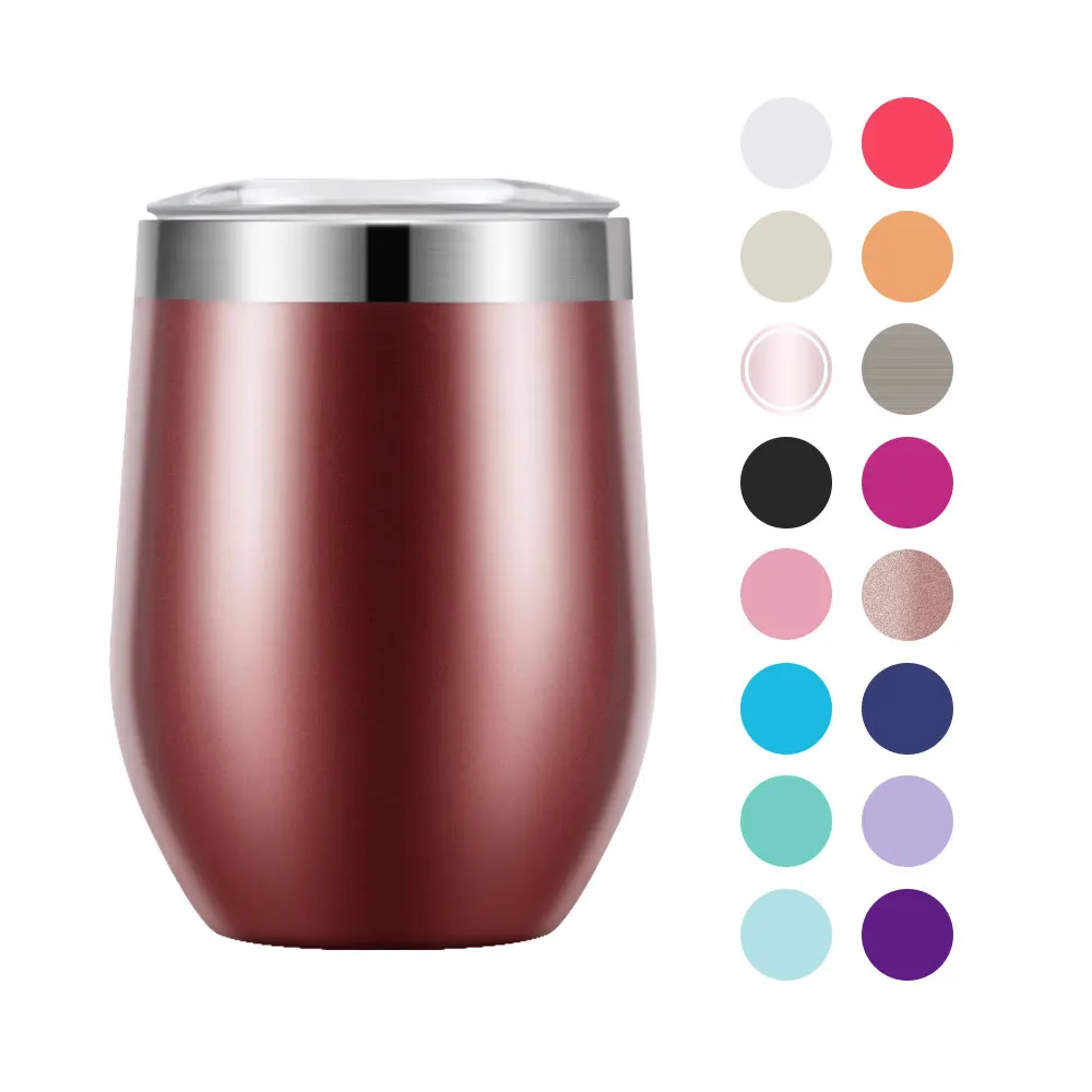 Оптовая продажа белая сублимационная Изолированная кружка для вина объемом 12 унций из нержавеющей стали