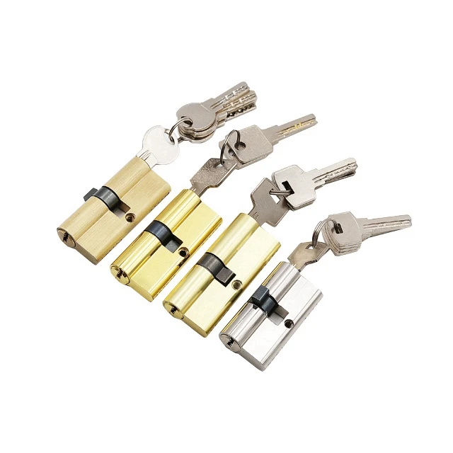 Brass High Quality Double Open U.s. Polished Brass Deadbolt New Key For Front Door Lock Cylinder