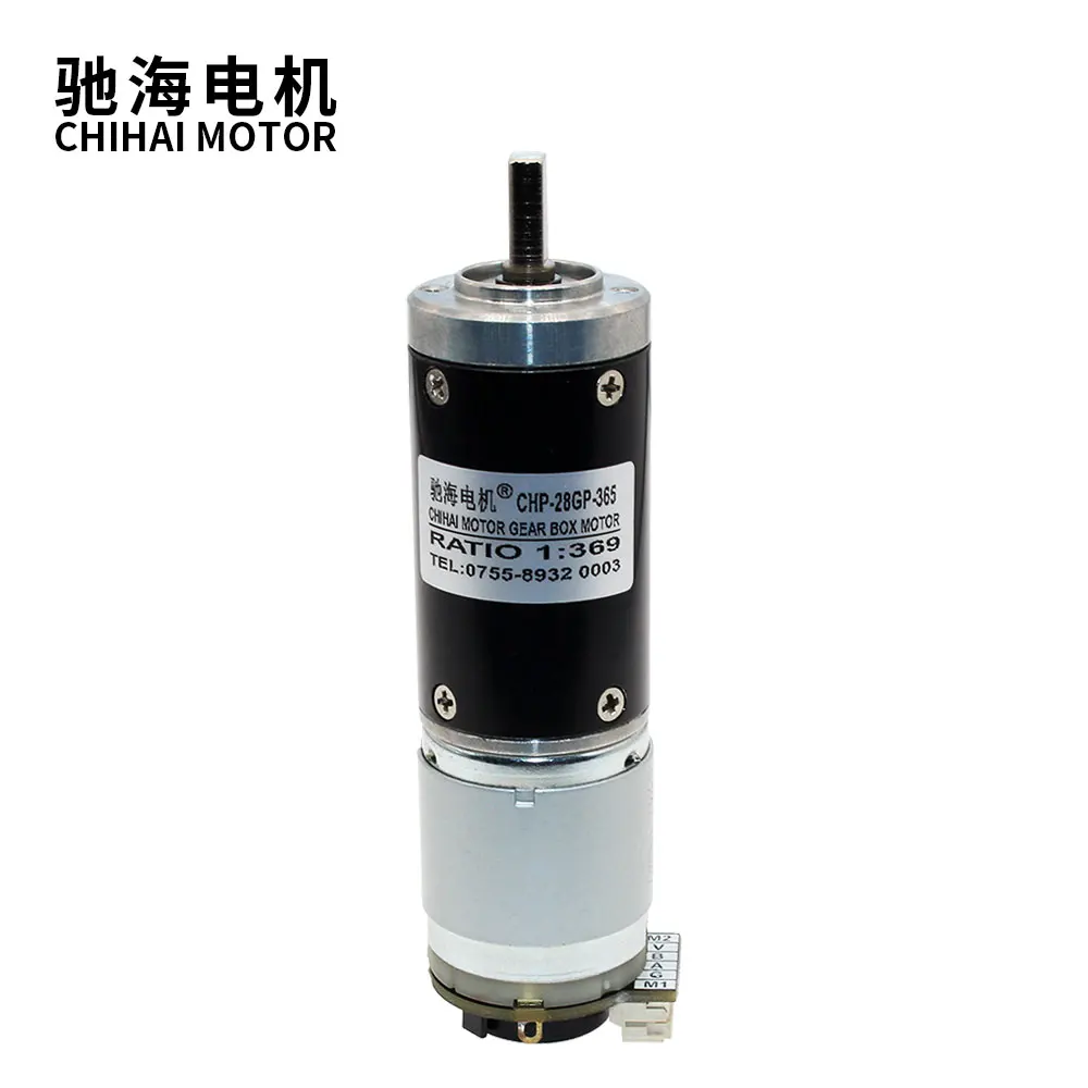 chihai motor CHP-28GP-365S ABHL 28mm 12v 24V 25rpm planetary gearbox encoder motor  with 1:369 gear ratio VS mabuchi for wiper