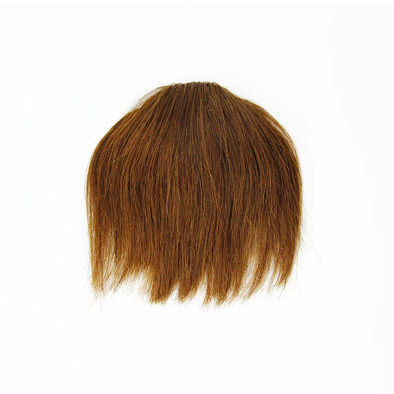 Wholesale  Vendors Top Quality Color #4 Hand Tied 100% Virgin Human Hair Brazilian Hair Fringe Human Hair Wi