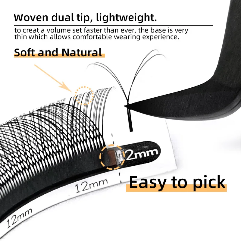 Wholesale Soft Private Label W Lashes Lash Extensions 0.07mm  YY 3D W Lash Extensions Trays