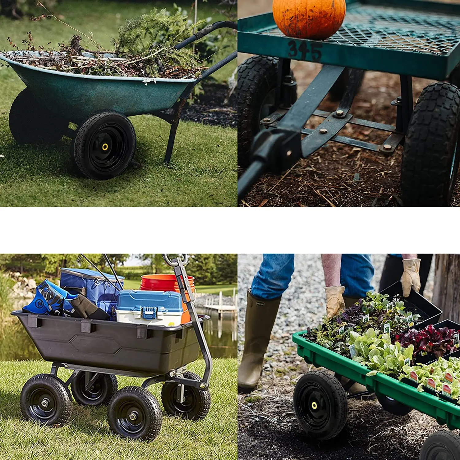 HKT1014 Wholesale Wheels Speed Skates Pu Flat Free Solid Tire Gorrilla Carts Replacement