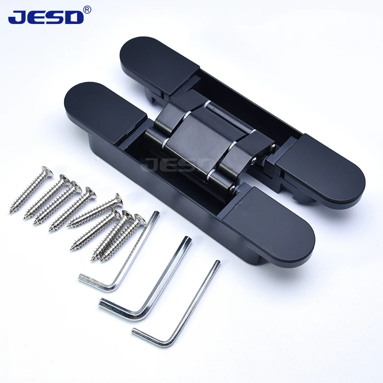 JESD Multi-function Concealed Hidden Door Hinge Easy Installation H Shape Folding 3D Adjustable For Furniture Wooden Door