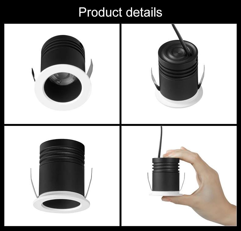 Modern Focus small size 3W/7W recessed trimless cob led mini spotlight