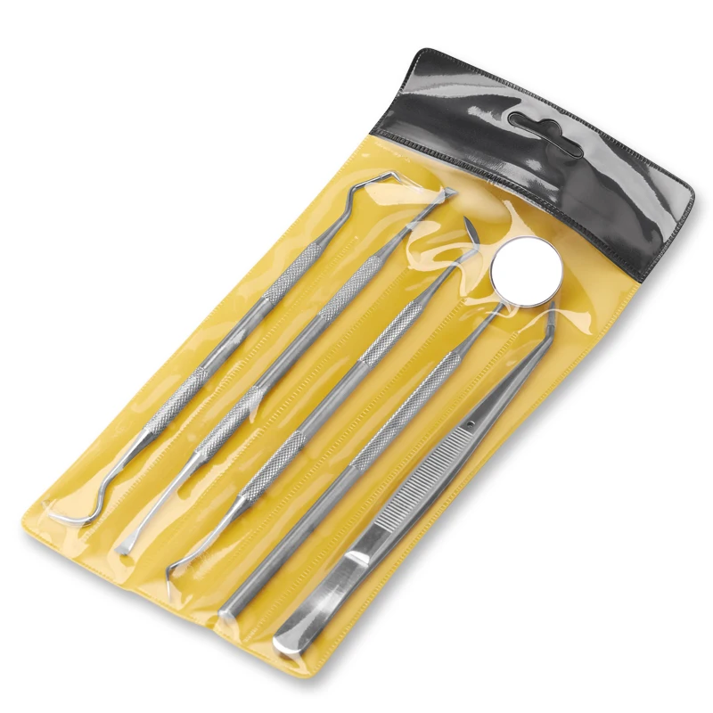 
Stainless Steel 5 Pcs Dental Lab Oral Kit Wax Carving Tools Set 