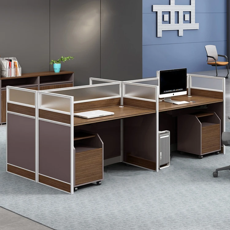 4 Seater Work Bench Modular Office Desk Call Center Partition Table