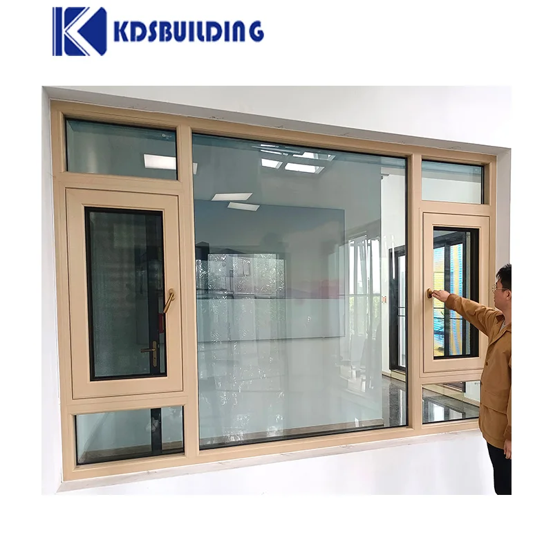Hurricane Impact Crank Out Casement Aluminium Window Extrusions With Mosquito Mesh  For Home Design