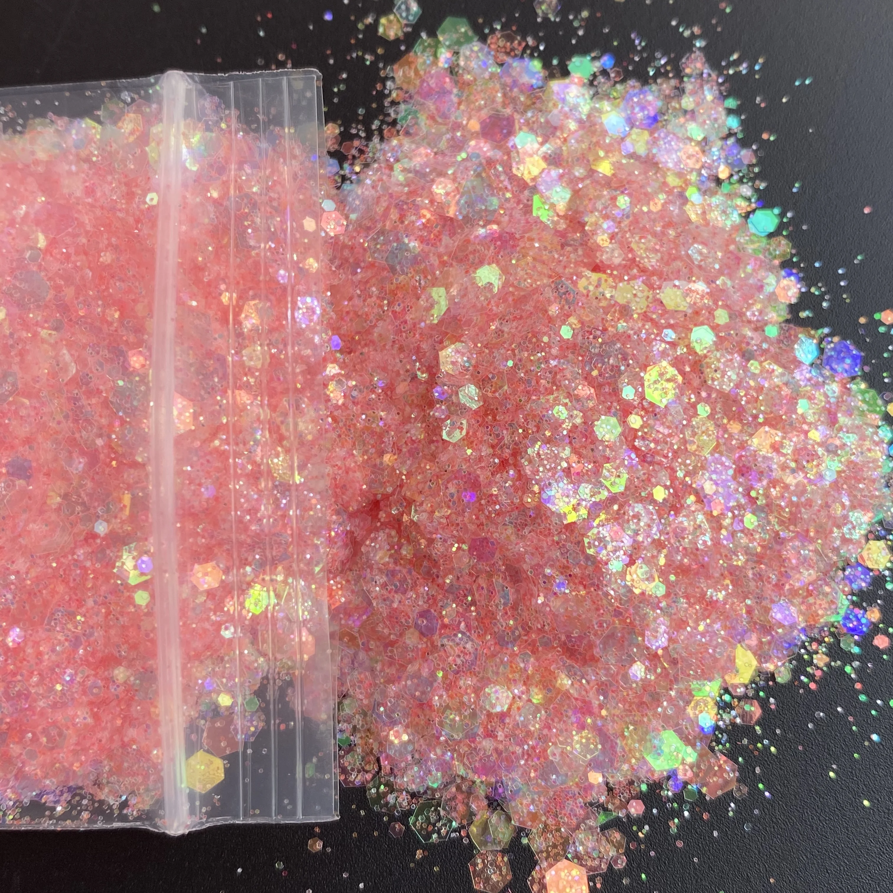 2oz Bag New Spring Polyester Glitter Chunky Mixed Sizes Nail Glitter Flakes For Candles Crafts Epoxy Resin