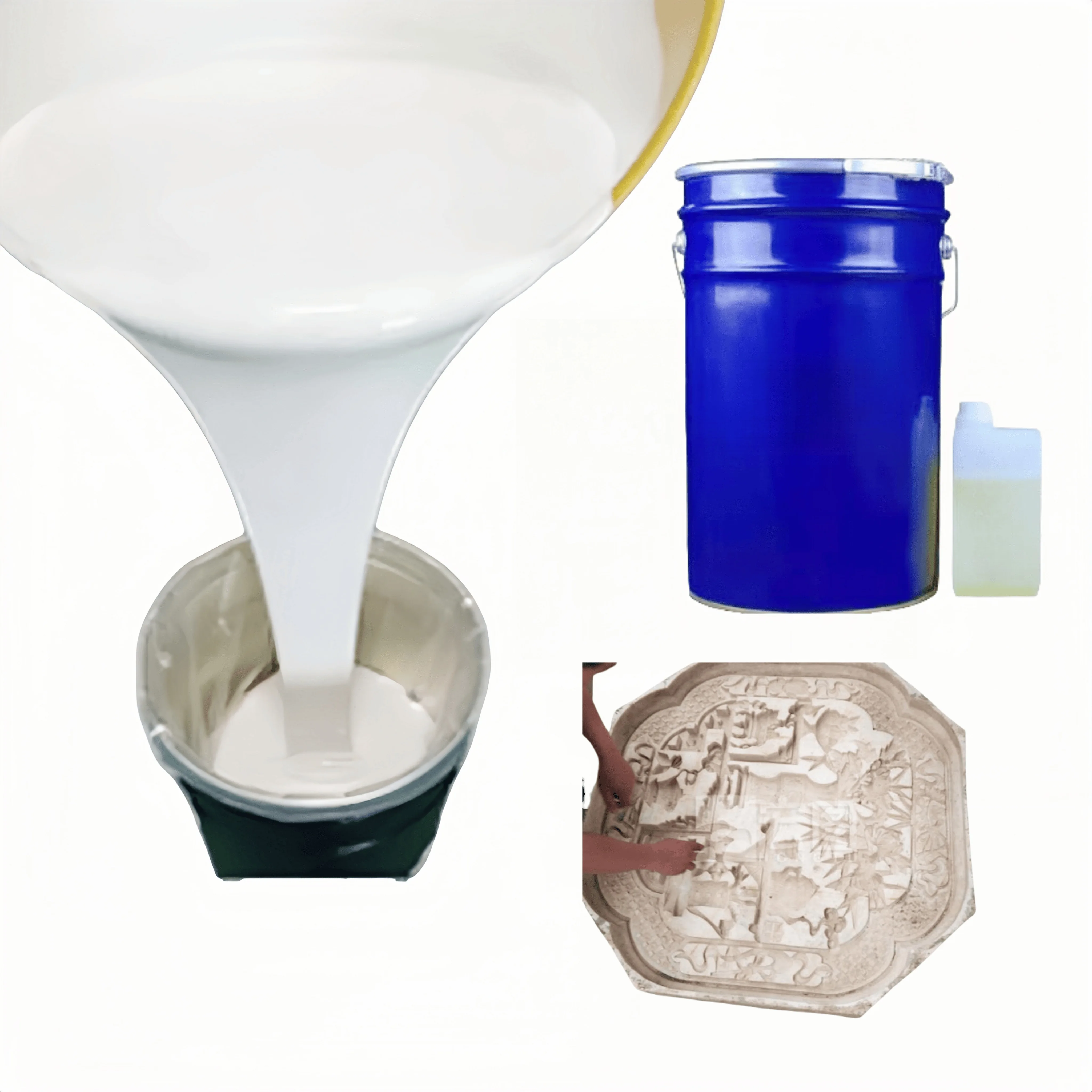 Polyurethane Liquid Silicone Casting Rubber Suppliers High Strength Concrete Molds For Plaster Resin Handicrafts