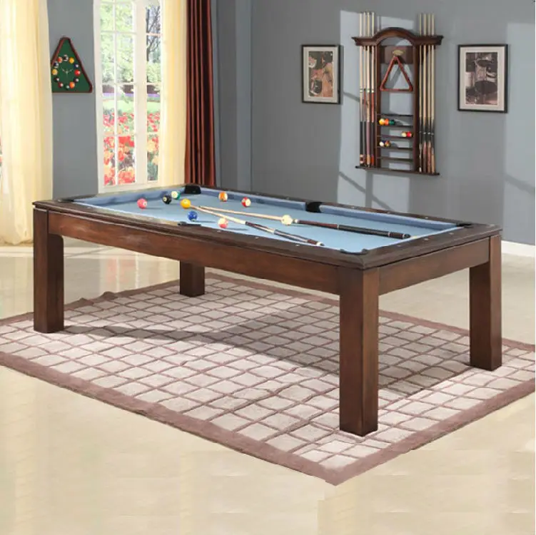 
7ft 8ft dinner pool table slate 2 in 1 solid wood billiard table 