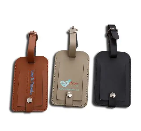 BSBH High Quality Custom PU Leather PVC Luggage Tags Logo Boarding Pass Name Tags  Fashionable Aircraft Bag Carabiner Keychain