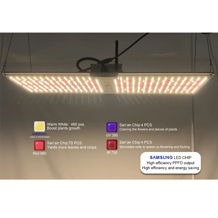 Smart Control Grow Light 240W 730nm LED Board Full Spectrum Chips For Vertical Farm Hydroponic LED Grow Light