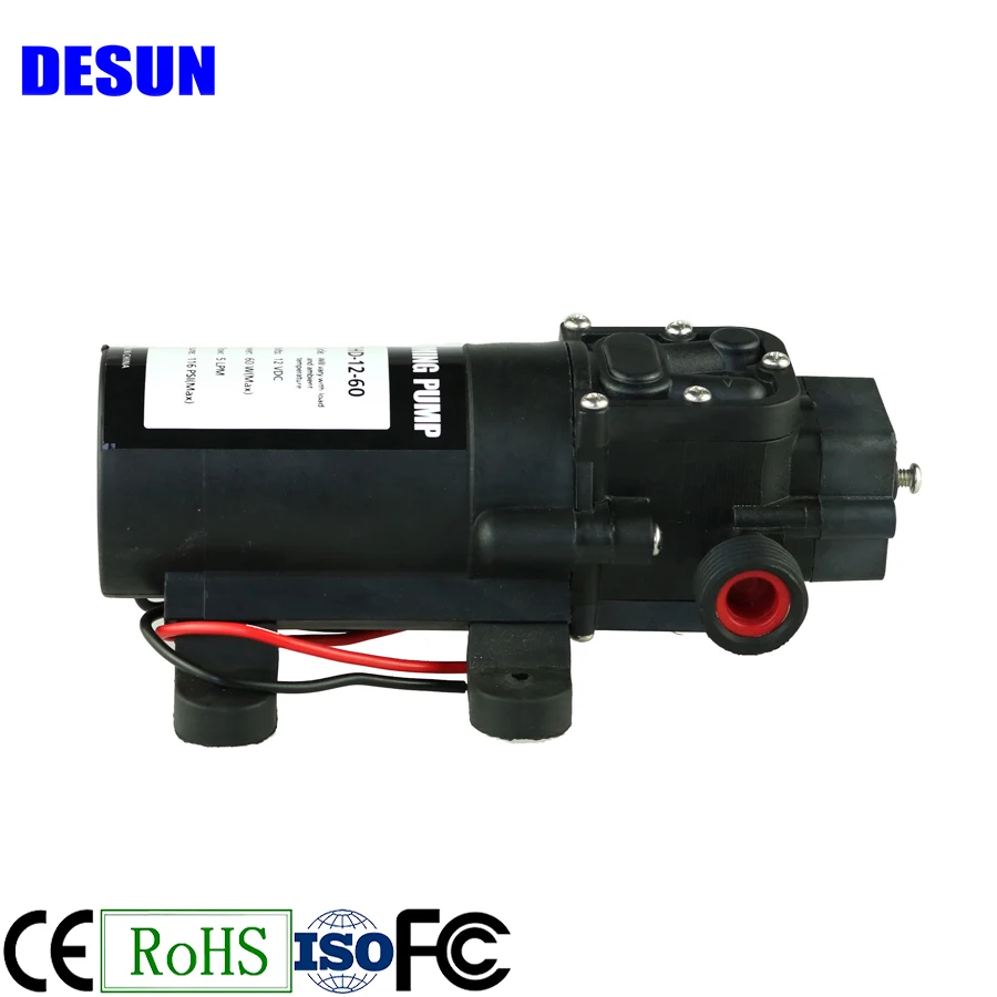 12V 60W 5 lpm  high pressure Agricultural Electric Water Pump Diaphragm Water Pump Mini Booster Pump for Misting System  Sprayin