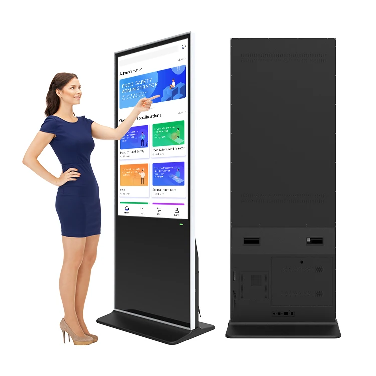 Wholesale Digital Signage Poster HD 4K Indoor 32 43 50 55 inch Vertical Android Aio Advertising Player With Computer Control