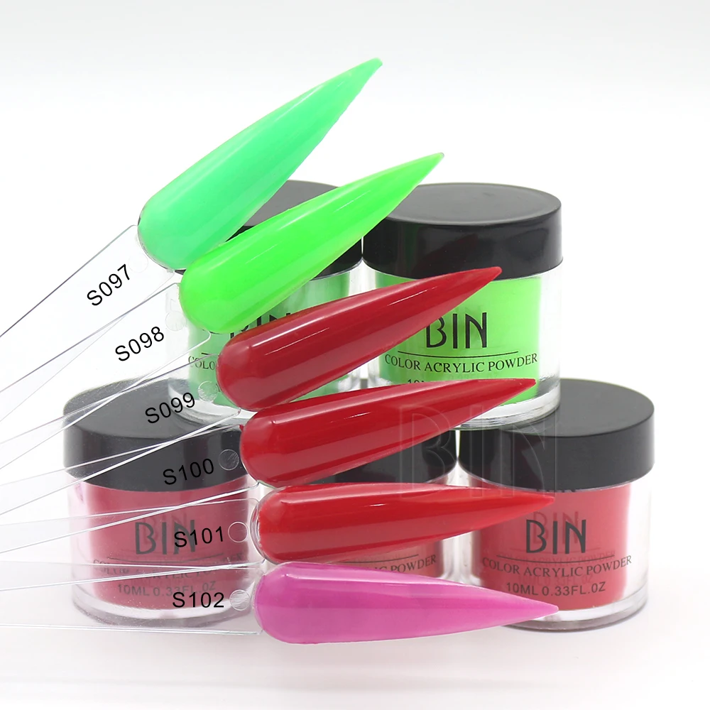BIN professional private label 120 colors polymer acrylic dipping nail powder