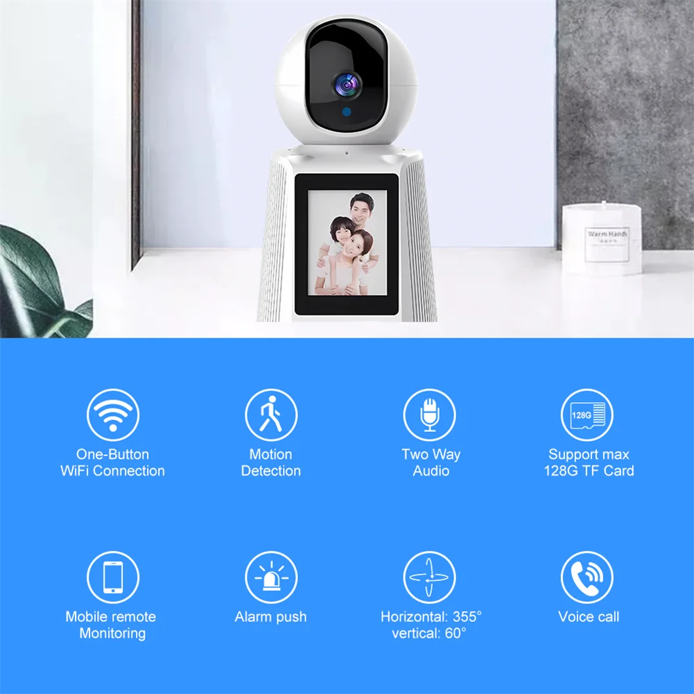 HD 2MP Smart Wifi Video Calling Home Cctv Security Camera baby monitor with camera and app two-way audio