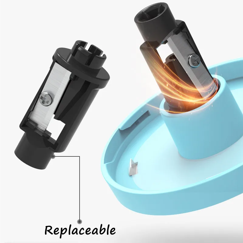 Электрическая точилка для карандашей, стильная электрическая точилка для сухих батарей, Канцтовары для студентов и офиса, АБС