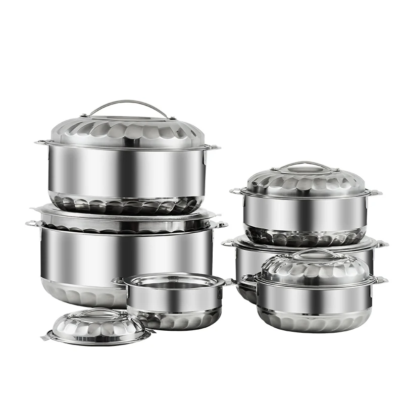 GUOSHENG Soup & Stock Pots Insulated Food Warmer Cooking Stainless Steel Pot Set