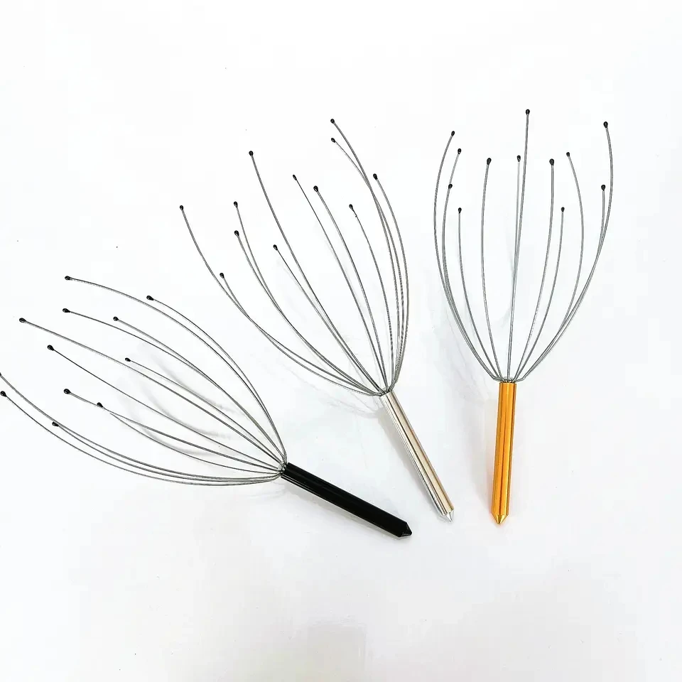 Tiktok hot Selling Multiple Fingers Factory Wholesale Head Massager Metal Spider Head Scalp Massager
