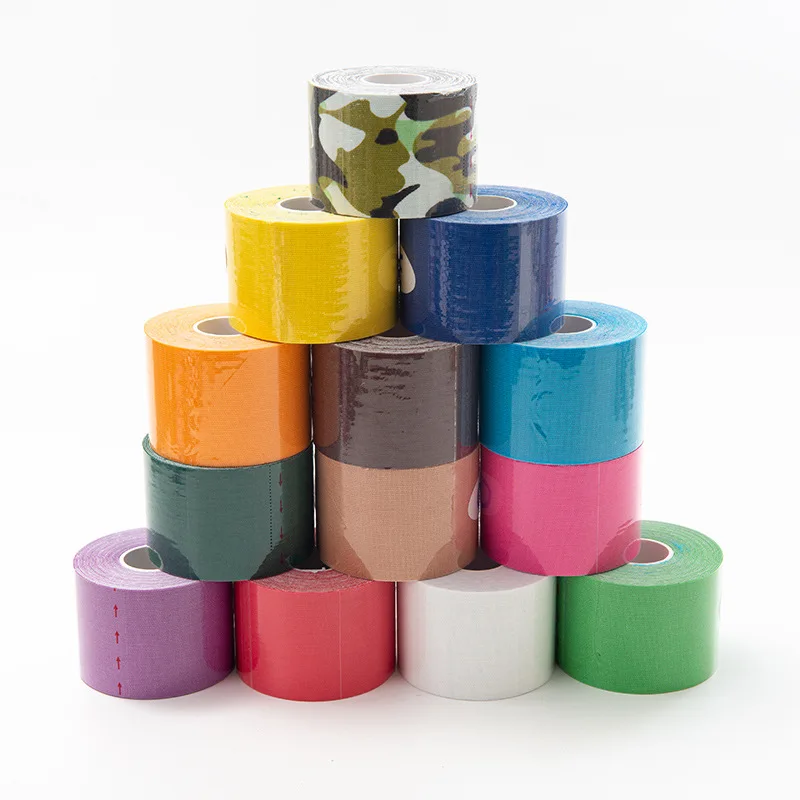 Latex Free Pure Elastic Cotton Pre cut Kinesiology Sports Tape Athletic Tape 5CM