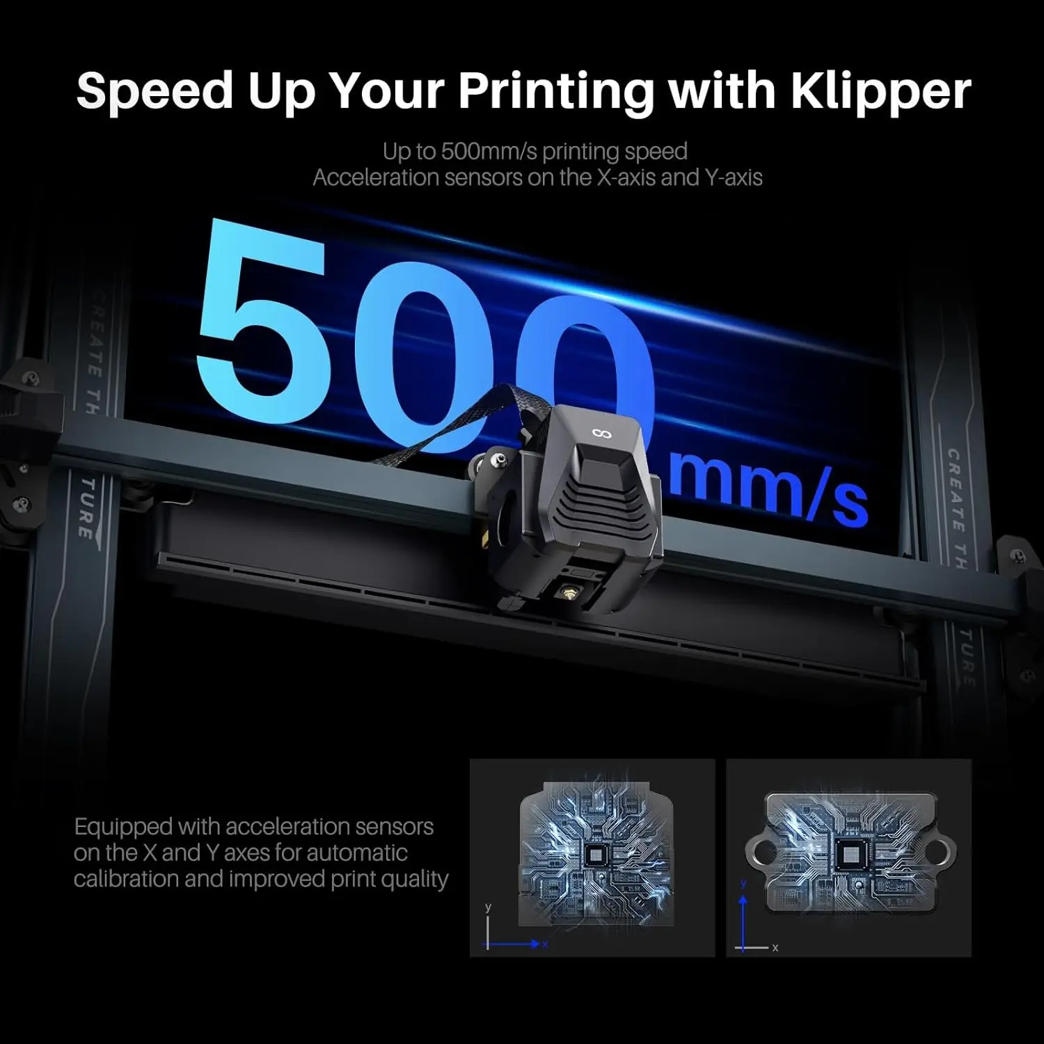 ELEGOO Neptune 4 Plus 3D принтер 500 мм/с высокоскоростной FDM с соплом высокой температуры автоматическое выравнивание и прямой привод экструдер