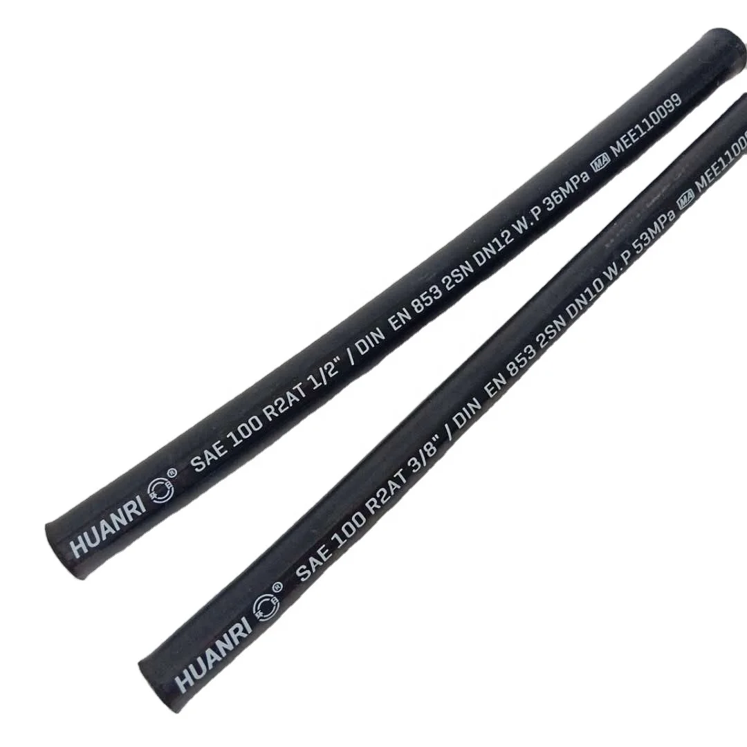 SAE100r2at Wire Steel Braided Hydraulic Rubber Hose