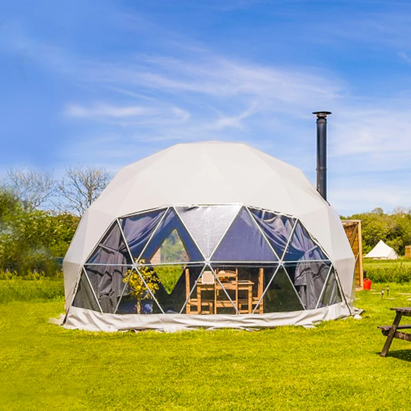 Nordic Style Camping Outdoor Prefab Tiny House Family Backyard Leisure Nap Glamping Hotel Dome Tent