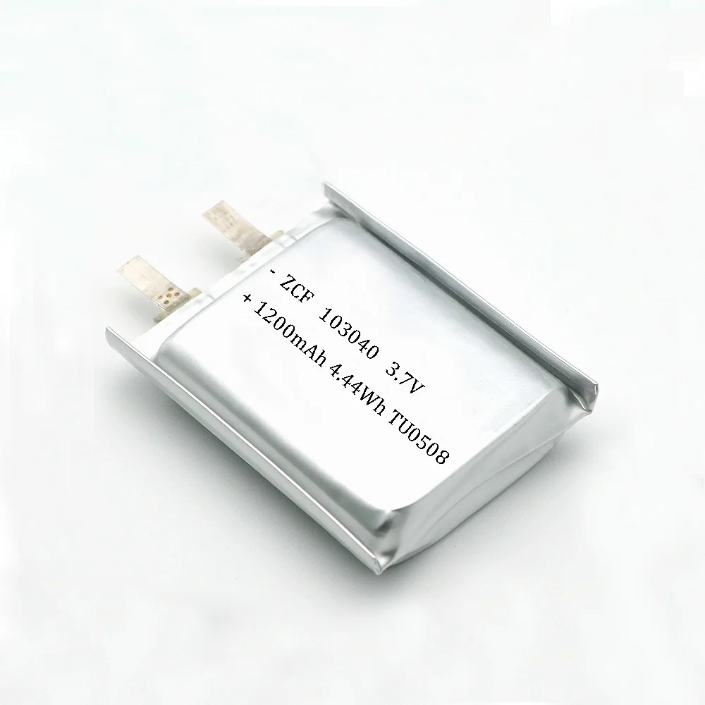 CB/ KC / UL62133 / CSA62133 Certified 103040 1200mAh 3.7V Lithium Polymer Battery Pack