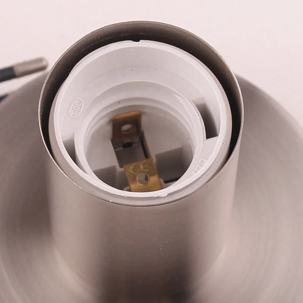 Black Silver E26 E27 Edison Bulb Holder Base Beside Desk Table Lamp Base With Switch And Wire