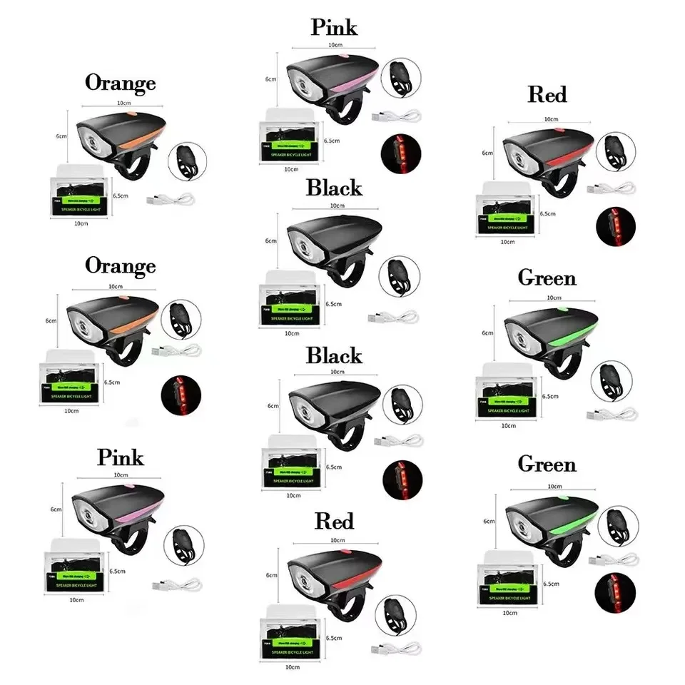 Hot High Brightness USB Rechargeable Waterproof LED Bike Cycle Bicycle Front Light with Tail Rear Back Lamp Set For Night Riding