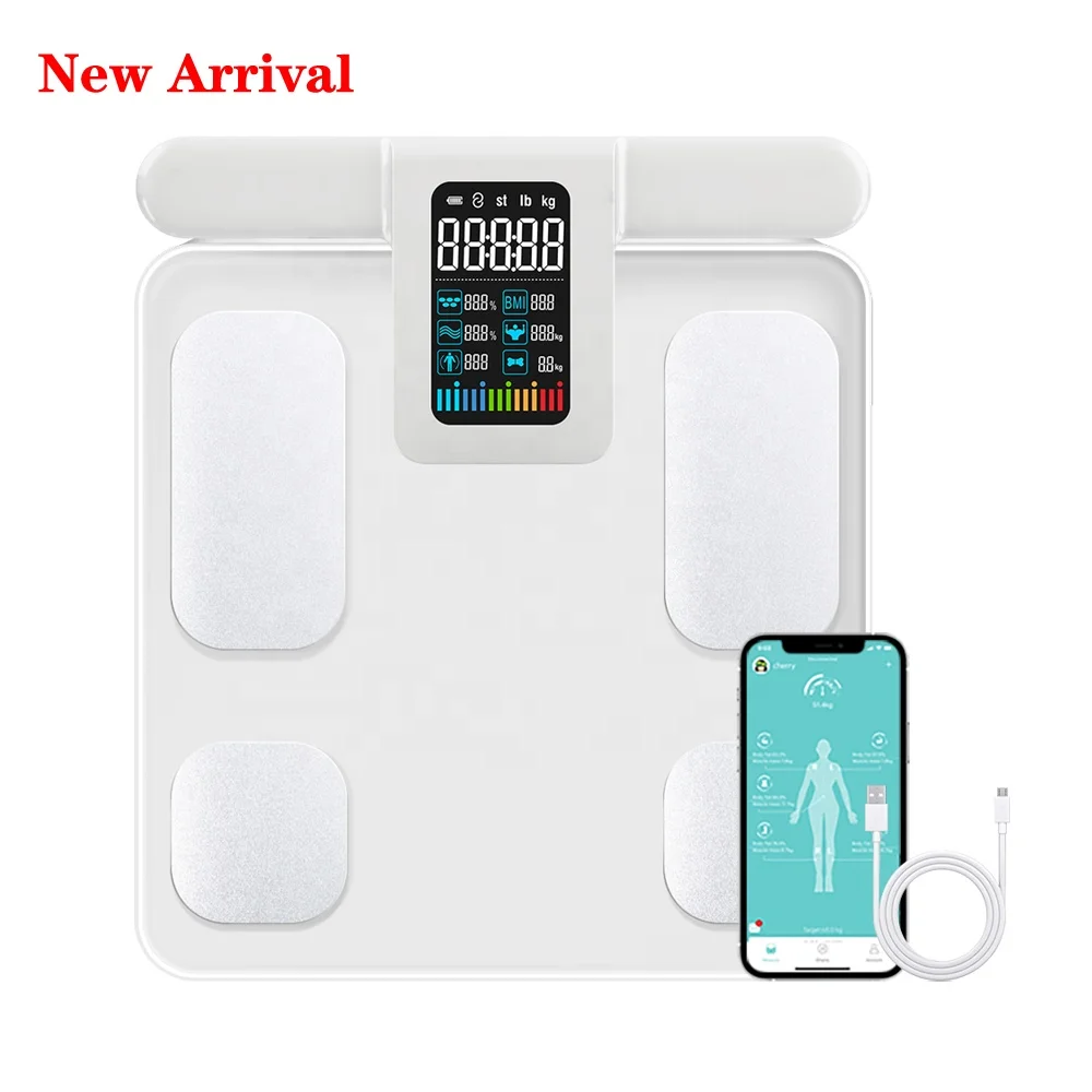 Смарт-весы для тела с 8 электродными ручками и приложением