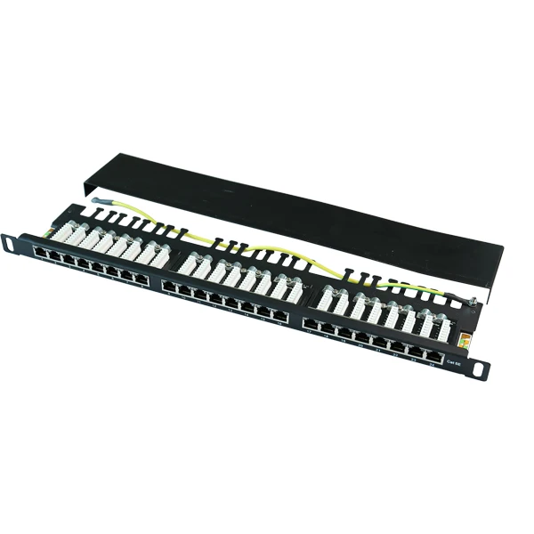 FTP Cat.5e/ Cat.6 0.5U 19' 24 Port Patch Panel Rack-Mount Wall-Mount Network Cable Management Cabinet