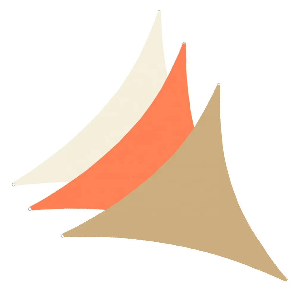 Sun Shade Sail Sun Protection Triangle Awning Canopy 96.5% UV Block Waterproof for Outdoor Garden Patio Party with Free Rope